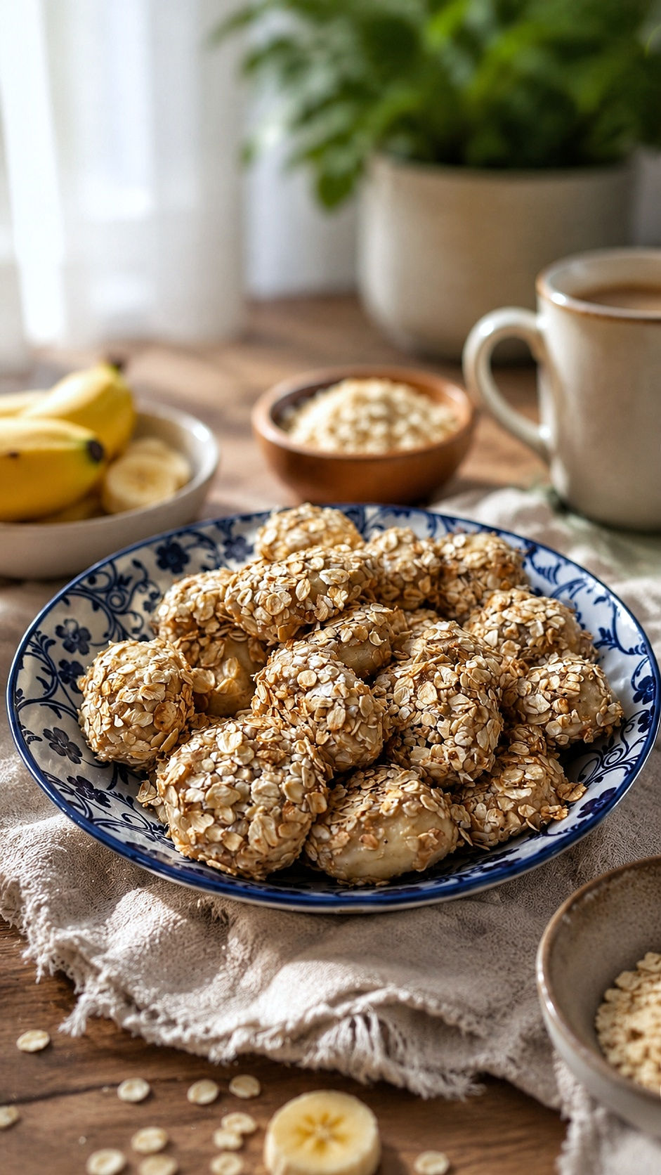 Bananen Nuggets aus nur 2 Zutaten – gesunder Snack mit Haferflocken
