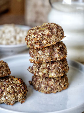 Bananen Haferflocken Cookies mit Walnuss