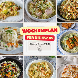 Essensplan für die 05. KW