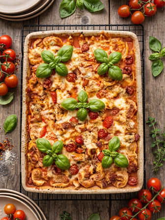Tortellini-Pizza vom Ofenzauberer – mein einfaches Feierabendblech für die Familie