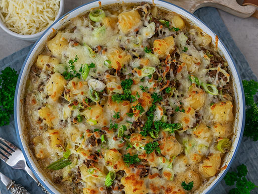 Gnocchi Lauch Auflauf mit Hackfleisch