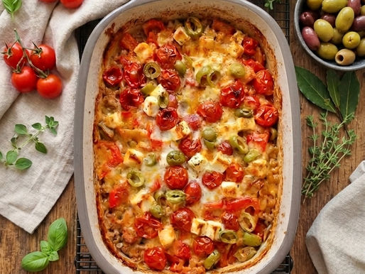 Griechischer Pasta-Hack-Auflauf