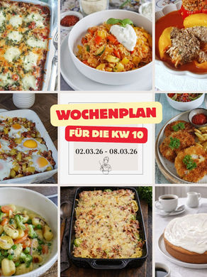 Essensplan für die 10 KW.