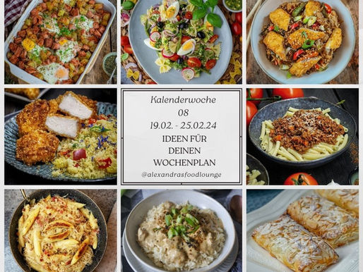 Essensplan für die 08. Kalenderwoche