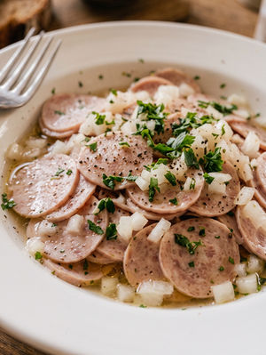 Fränkischer Stadtwurstsalat mit Musik- Tradition aus meiner Heimat