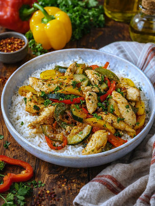 Paprika Hähnchen Pfanne