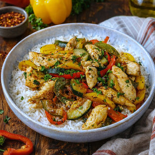 Paprika Hähnchen Pfanne