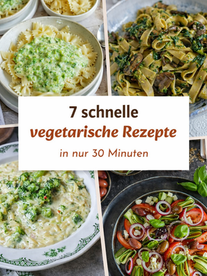 „7 schnelle vegetarische Rezepte in 30 Minuten – einfache Gerichte wie Pasta, Gnocchi und Salat“