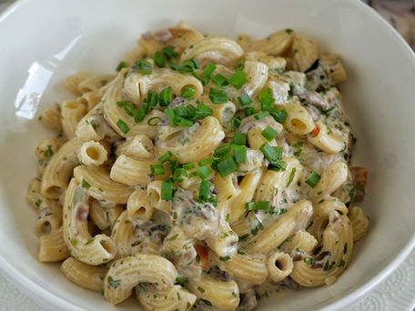 Tag 19: Pasta mit cremiger Champignonsoße/30 Tage, 30 vegetarische Rezepte