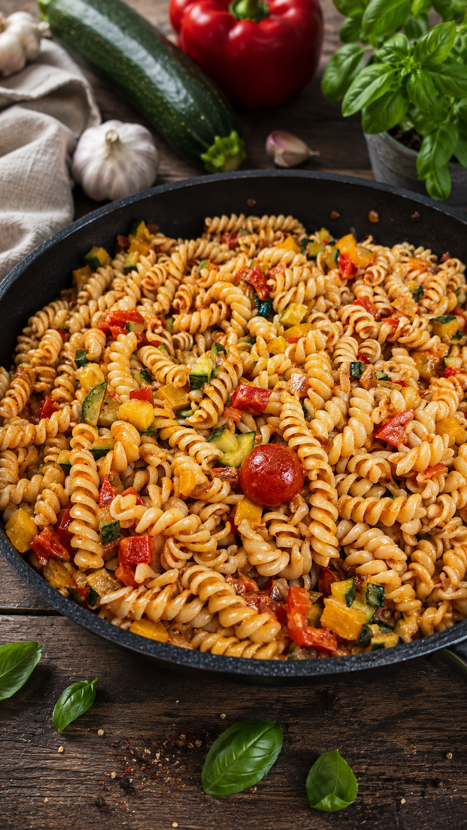 Sommerliche Gemüsepasta – einfach, bunt und perfekt zur Resteverwertung