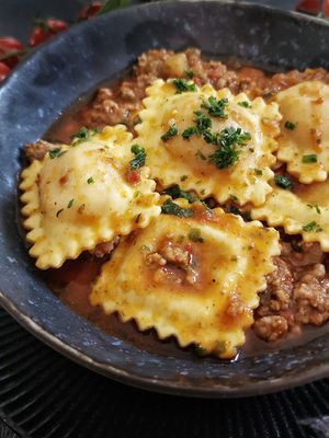 Ravioli Hackfleisch Eintopf