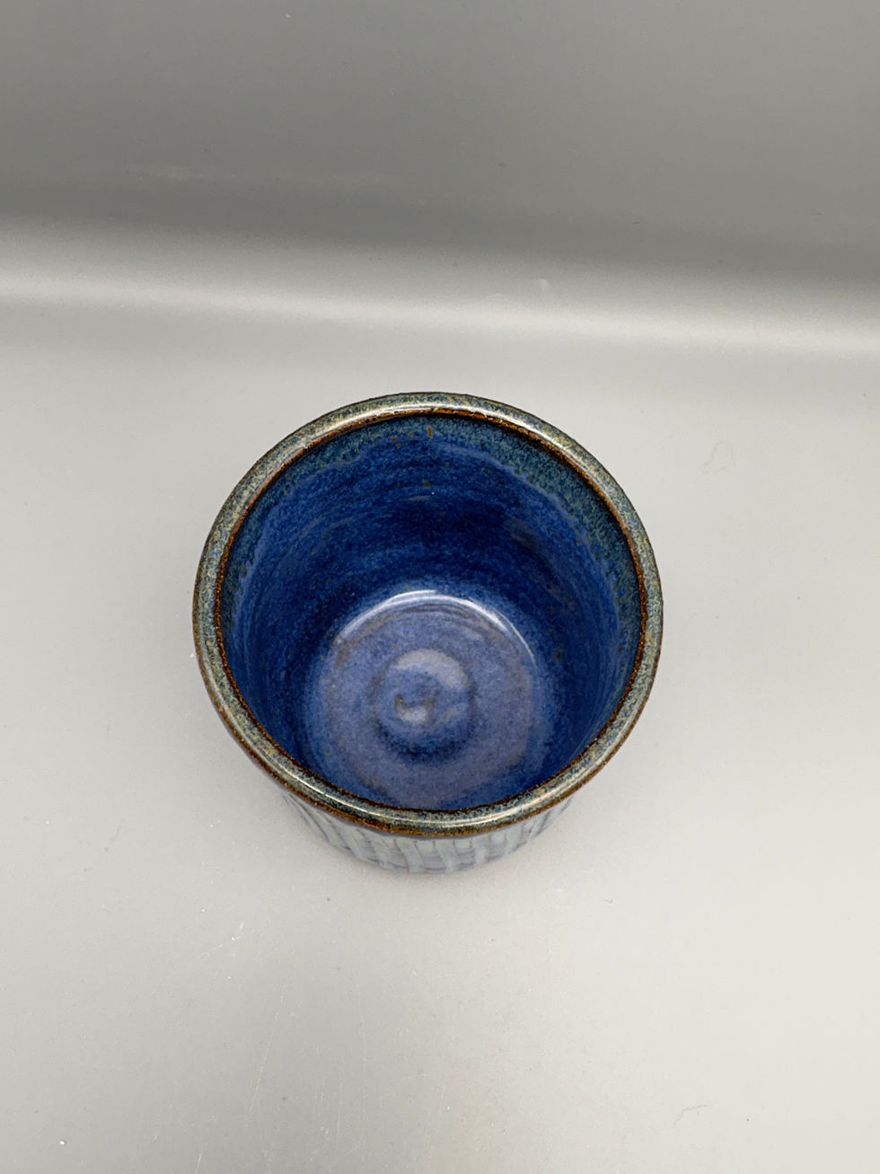 Thumbnail: Blue and Green Succulent Pot - Half Moon Detail