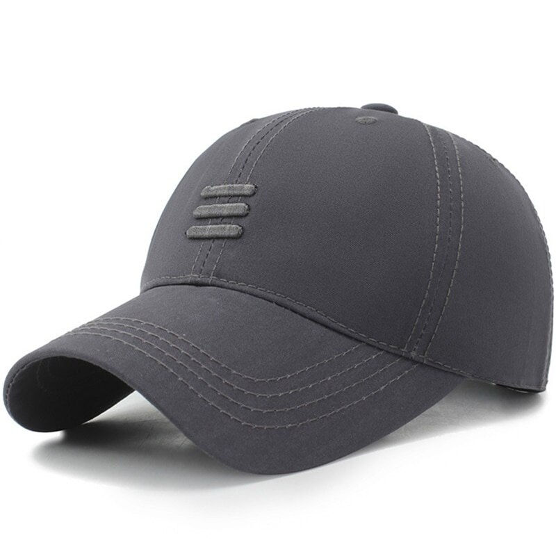 Three Horizontal Lines Embroidery Baseball Caps Spring and Autumn Outdoor Adjust