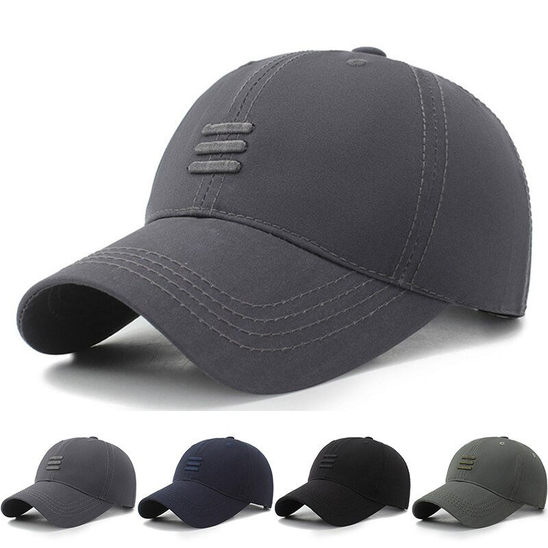 Thumbnail: Three Horizontal Lines Embroidery Baseball Caps Spring and Autumn Outdoor Adjust