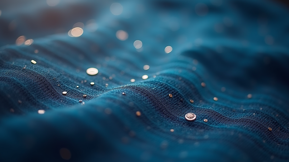 Close-up view of a smart textile fabric with embedded sensors