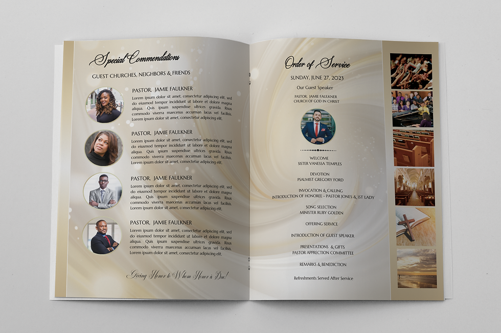 Thumbnail: Great Light Gold Church Anniversary Program Template