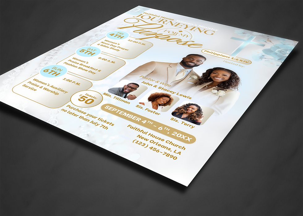 Thumbnail: Light Blue & White Church Flyer
