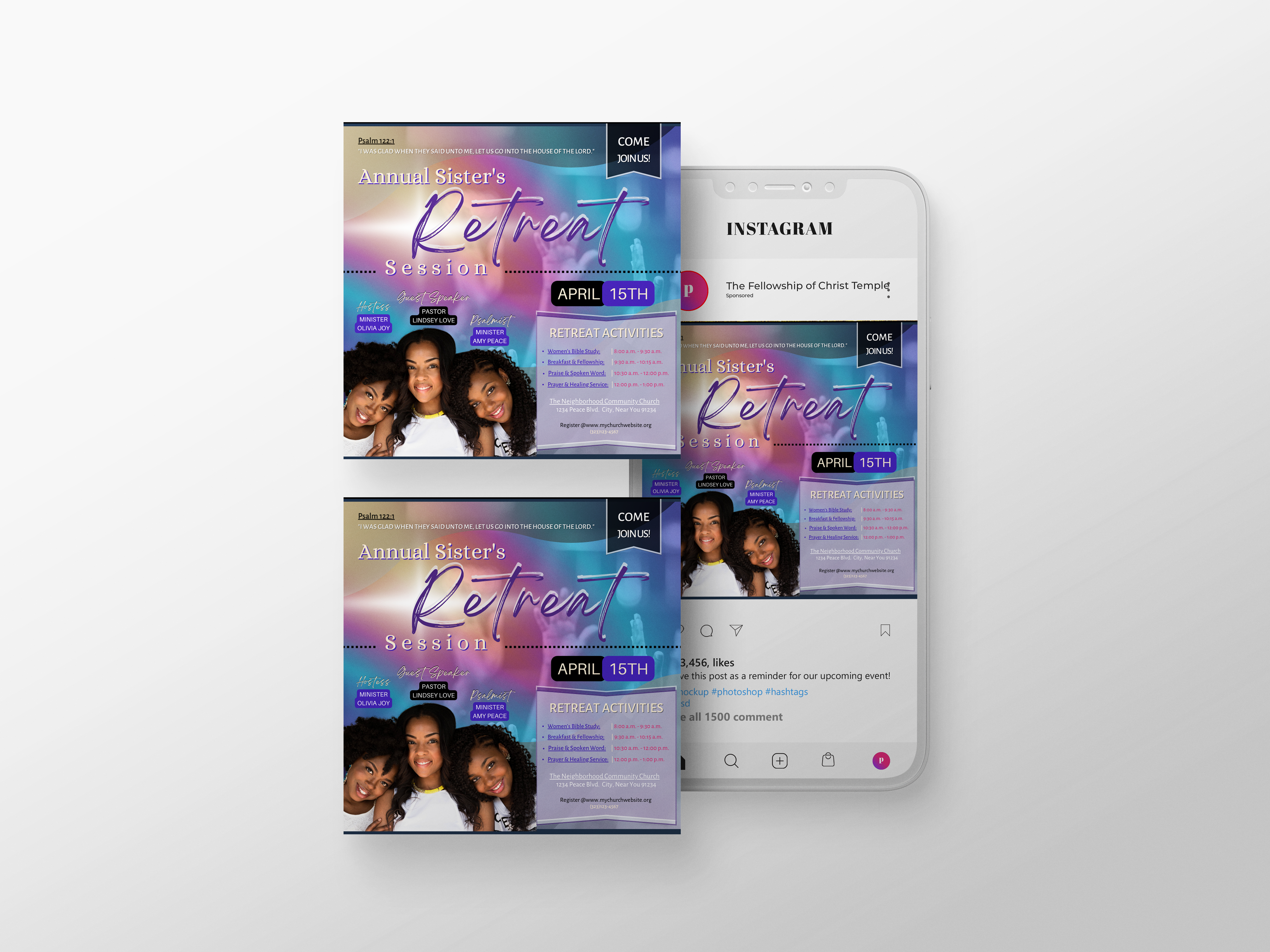 Women's Church Retreat Flyer Social Post