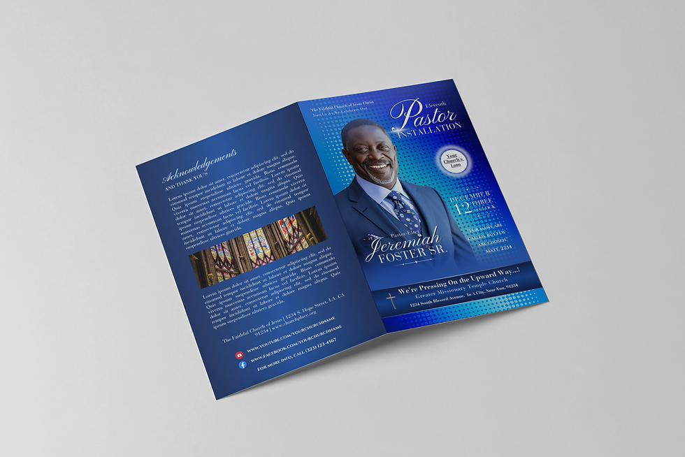 Thumbnail: Dynamic Blue Pastor Appreciation Program Template