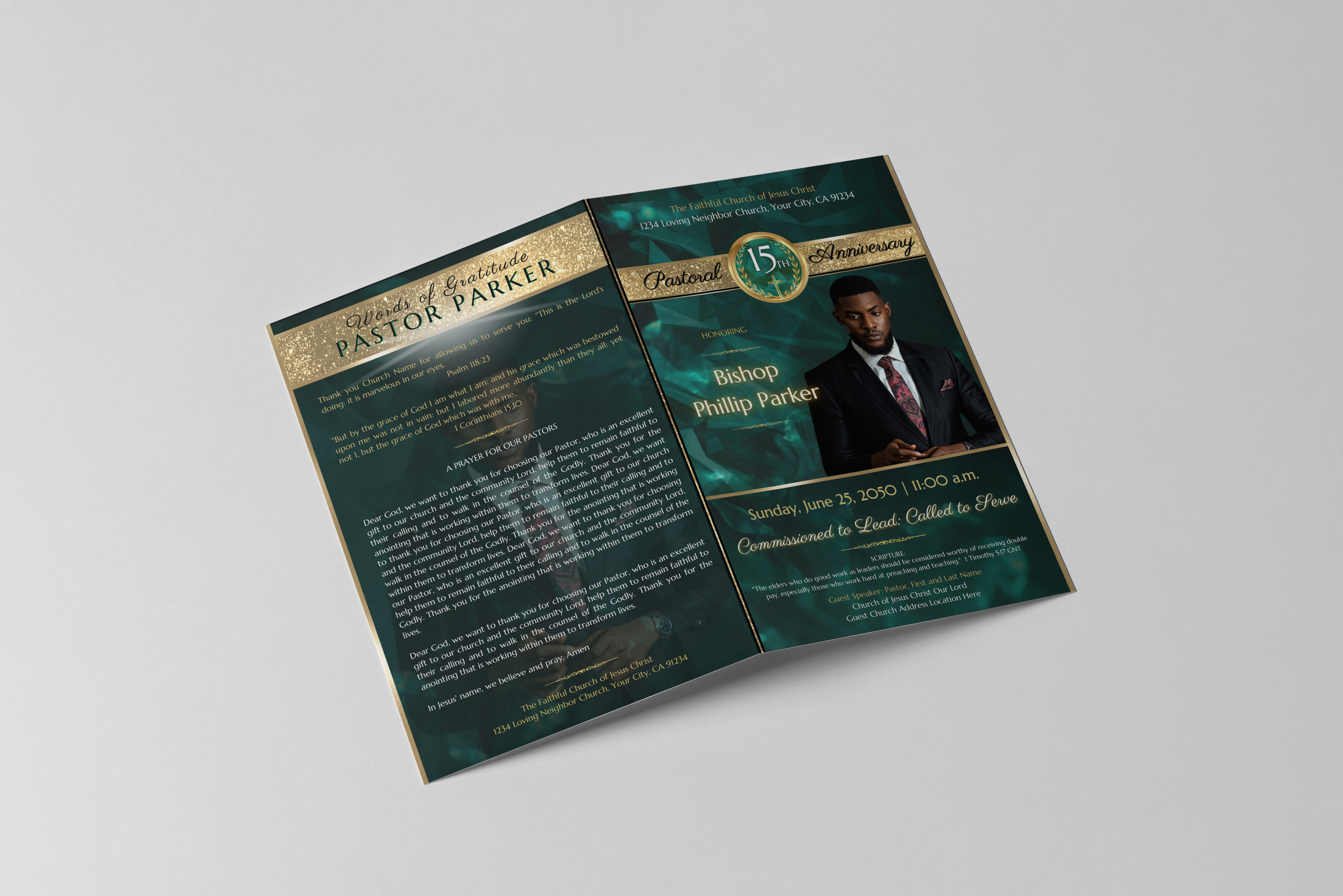 Green & Gold Church Anniversary Program