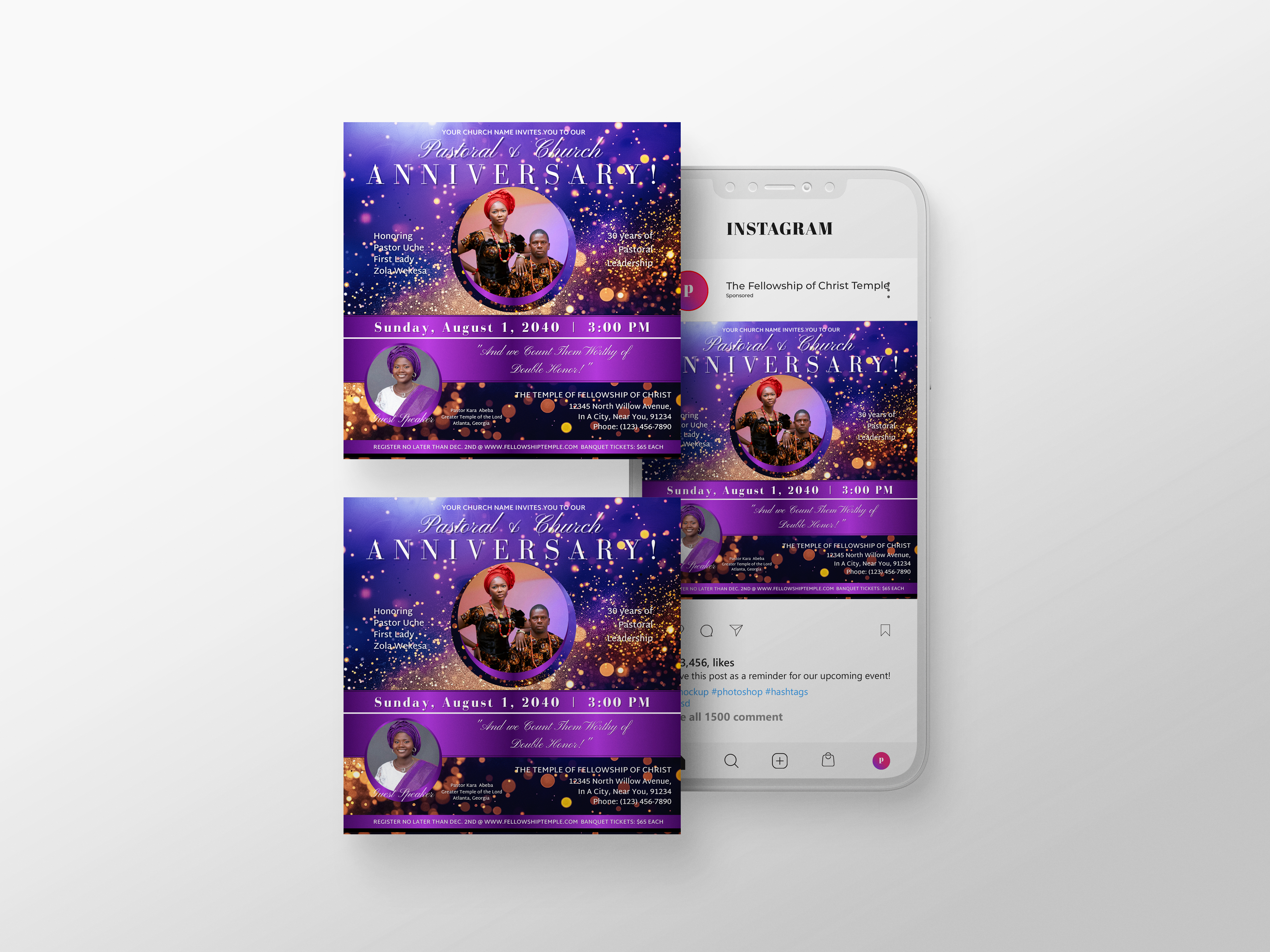 Enriched Purple Flyer Post 4x4 inch