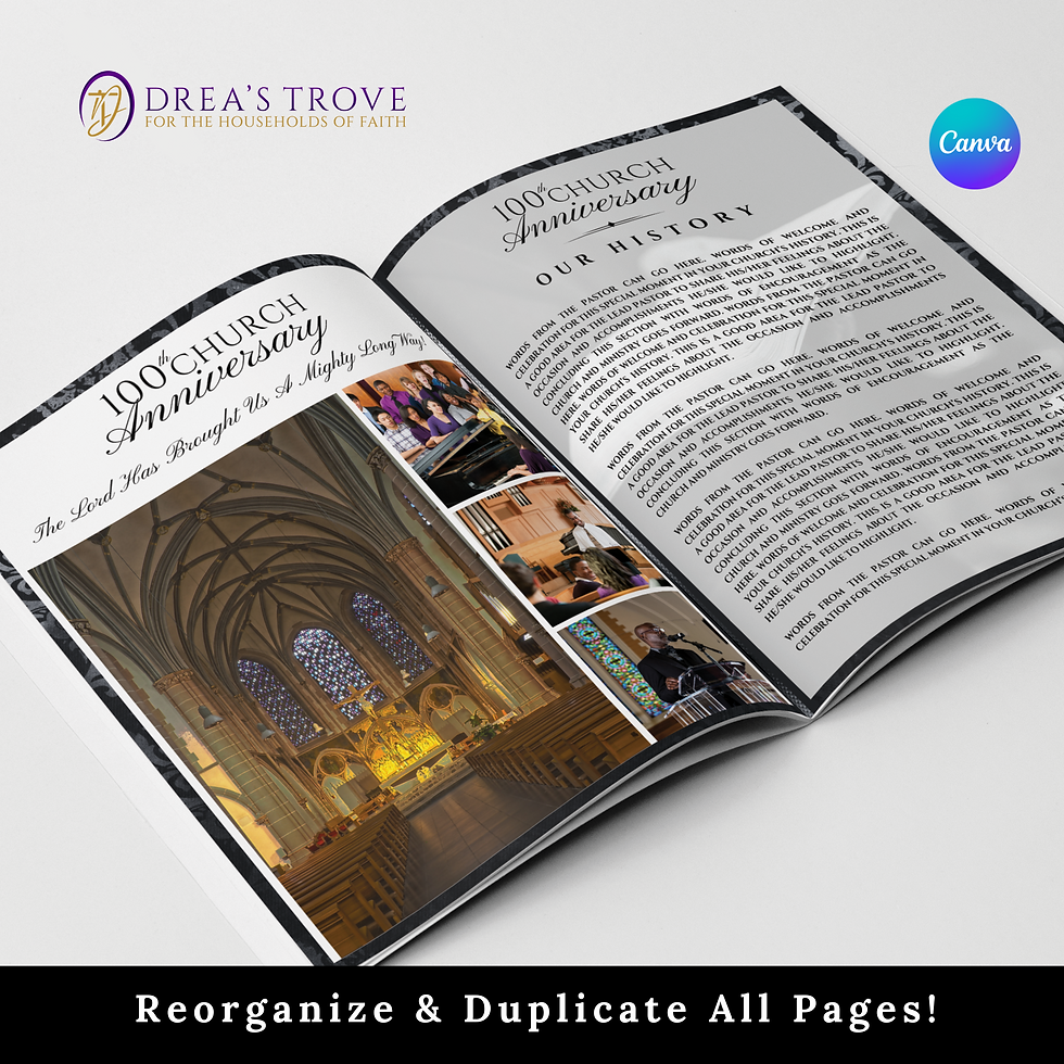 Thumbnail: Church / Pastors Anniversary Service Program Template