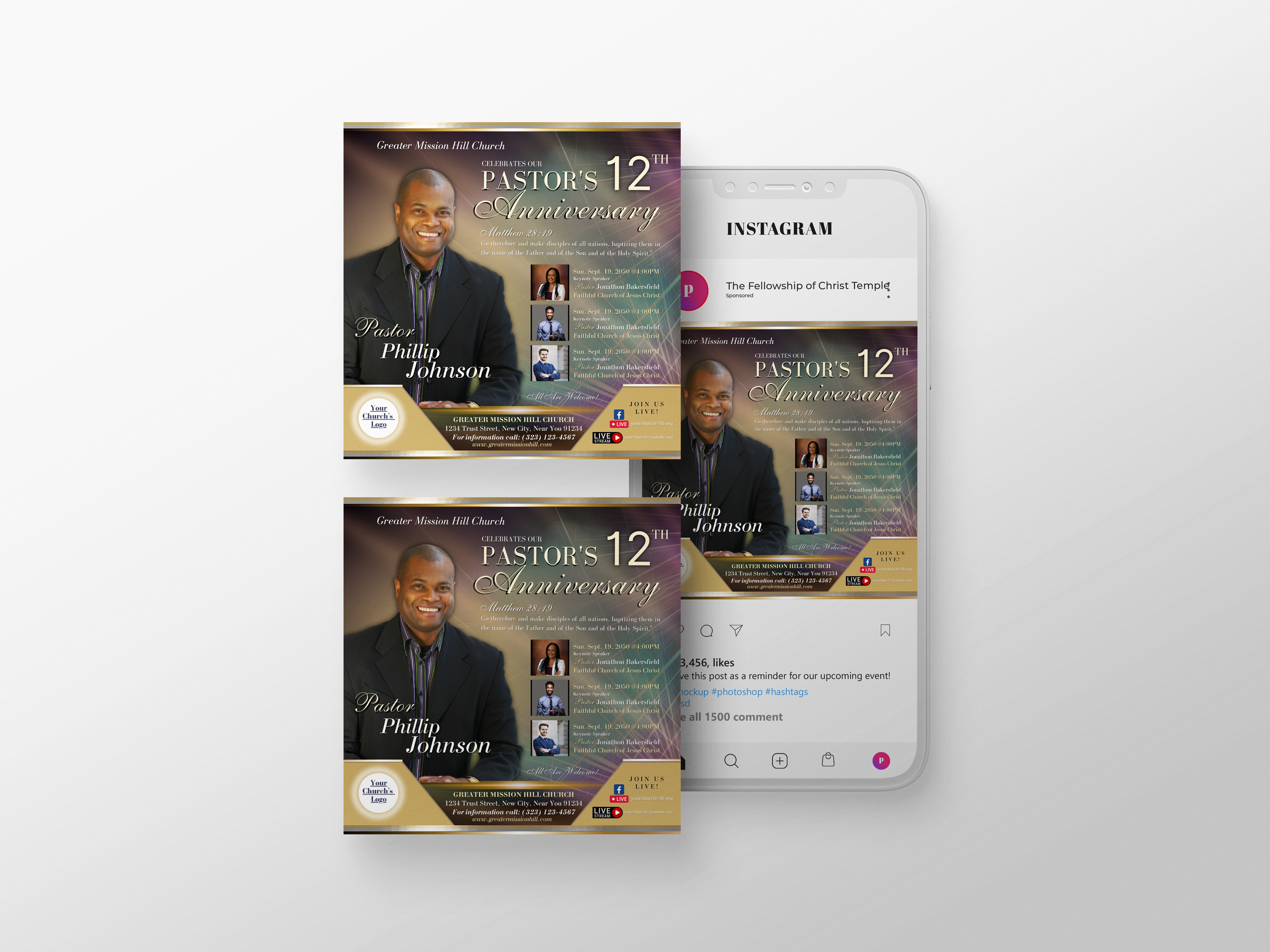 Pastor Appreciation Flyer Social Post