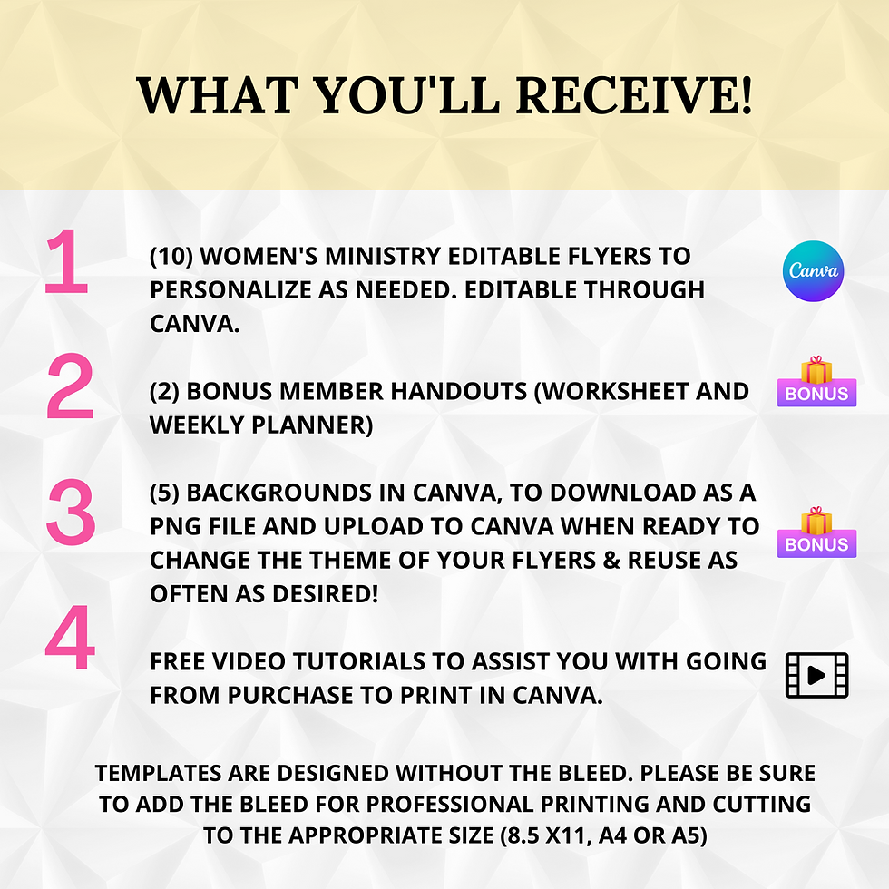 Thumbnail: Church Flyer Pack (Women's Ministry)