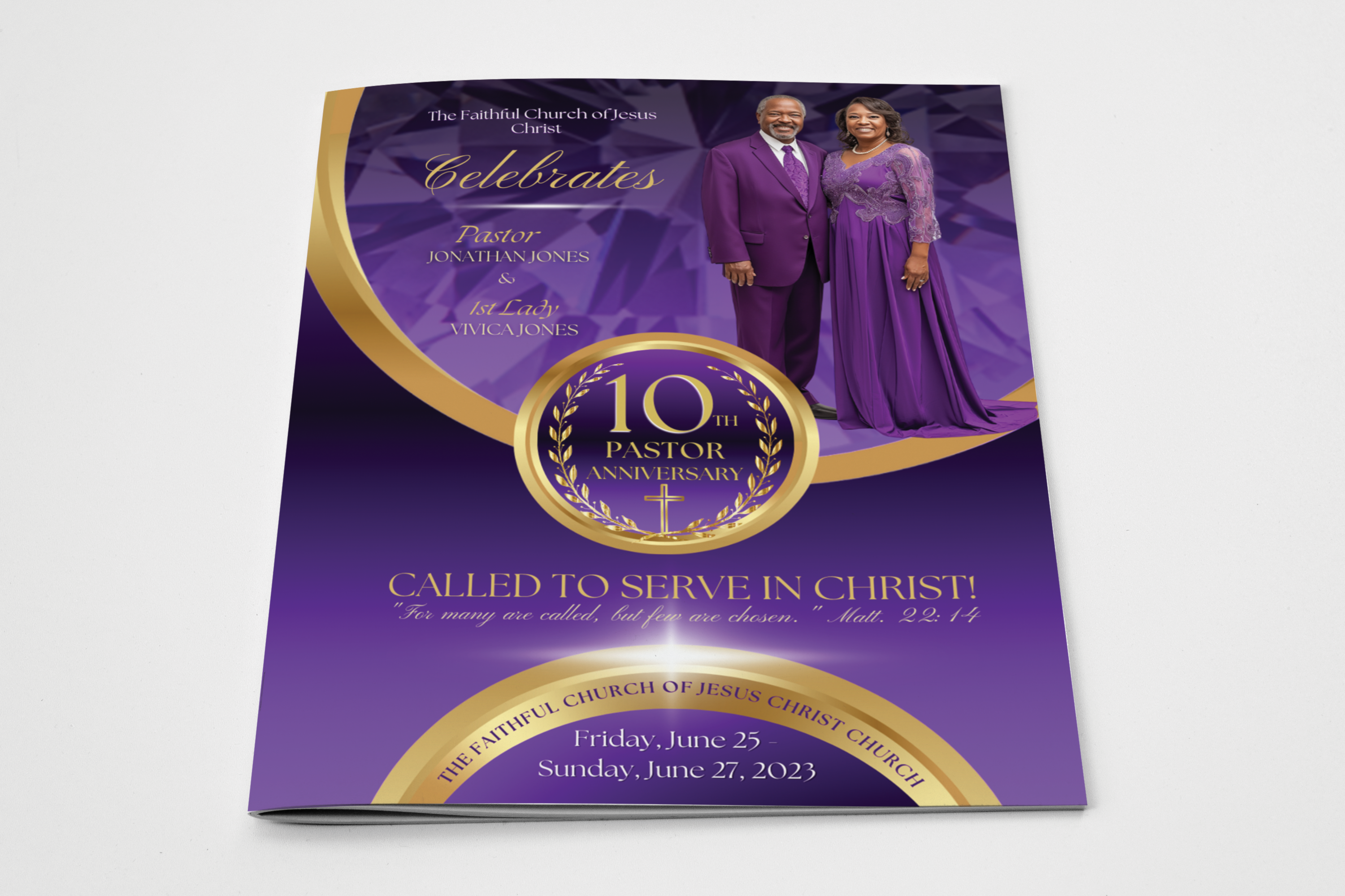 Purple Gold Church Anniversary Program