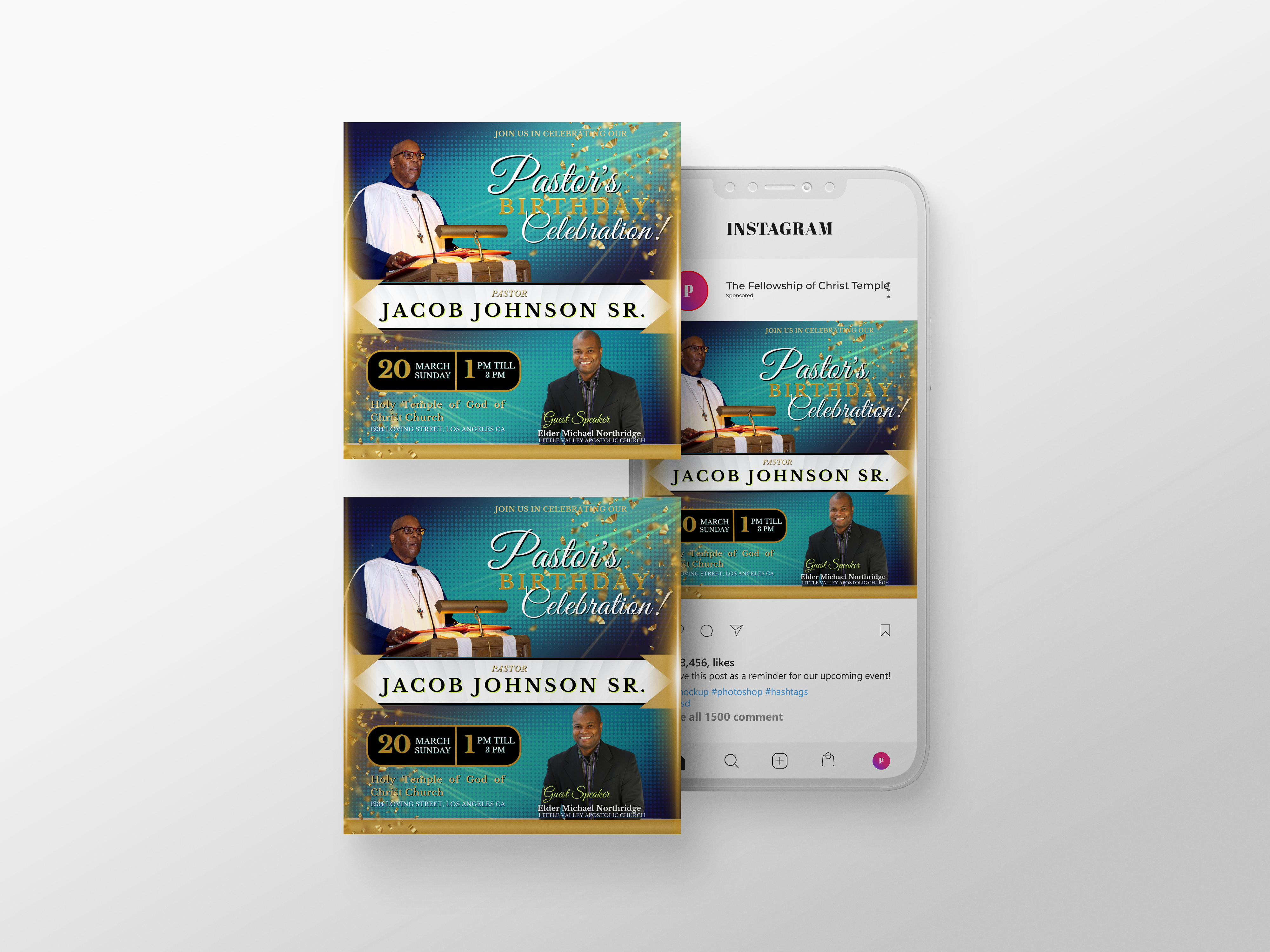 Pastor Birthday Flyer / Social Media Post