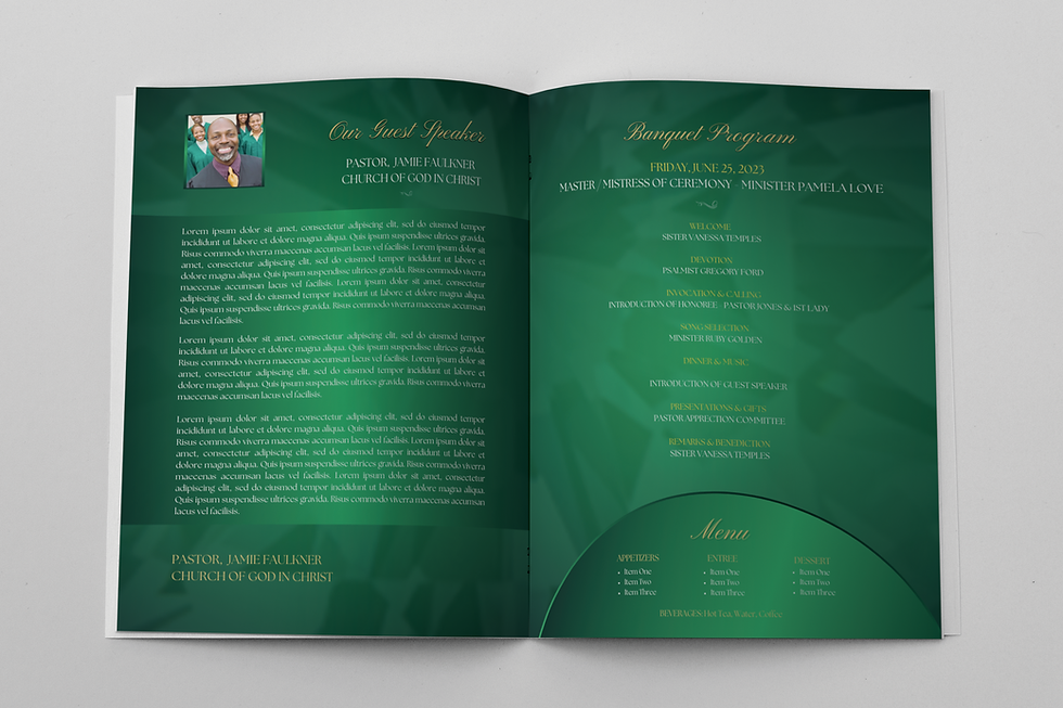 Thumbnail: Green & Gold Pastor Anniversary Program