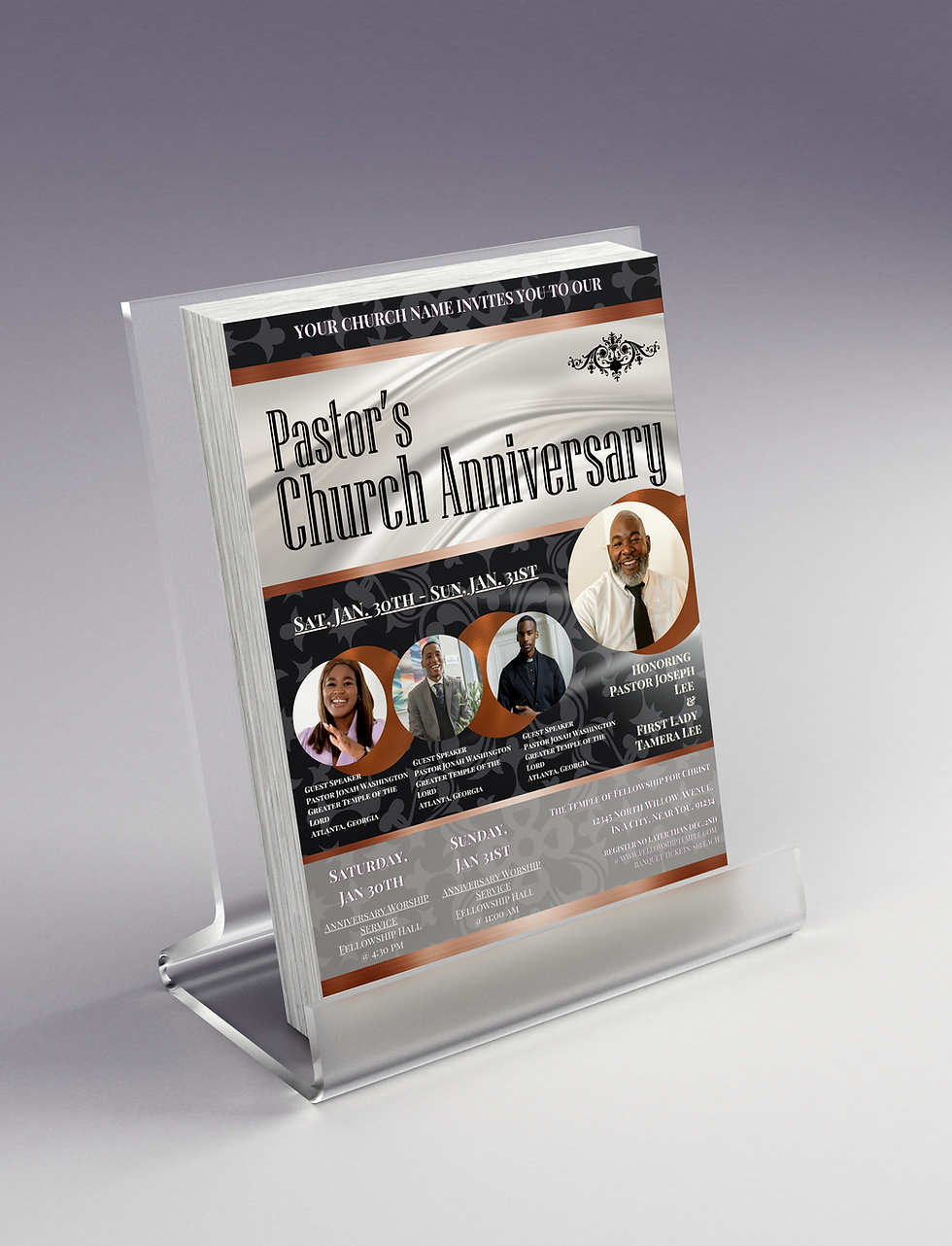 Thumbnail: Pastoral Anniversary Front & Back Program Flyer