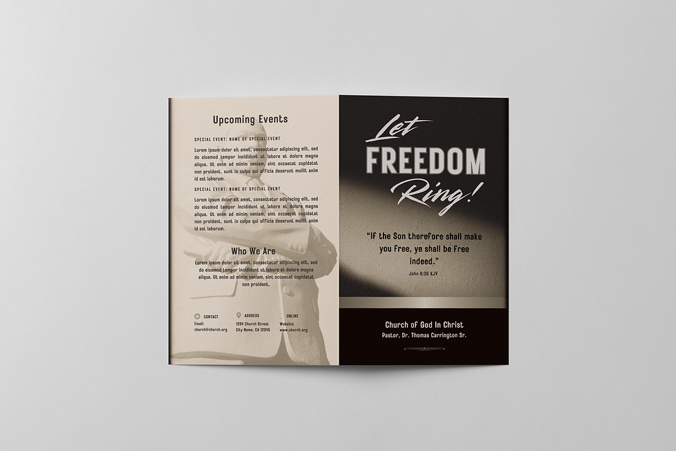 Thumbnail: Martin Luther King Church Bulletin Program Template