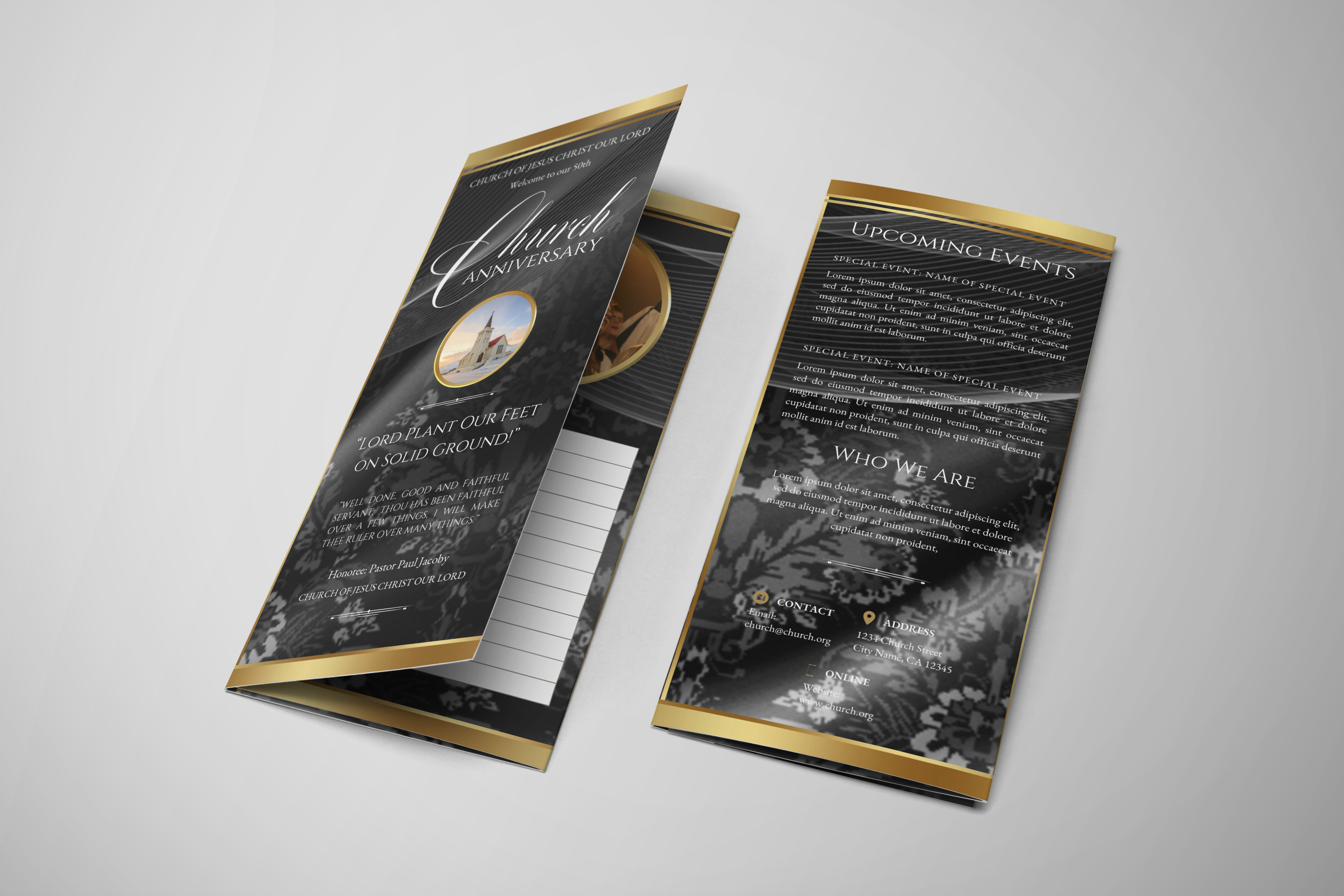 Black & Gold Pastor Anniversary Program