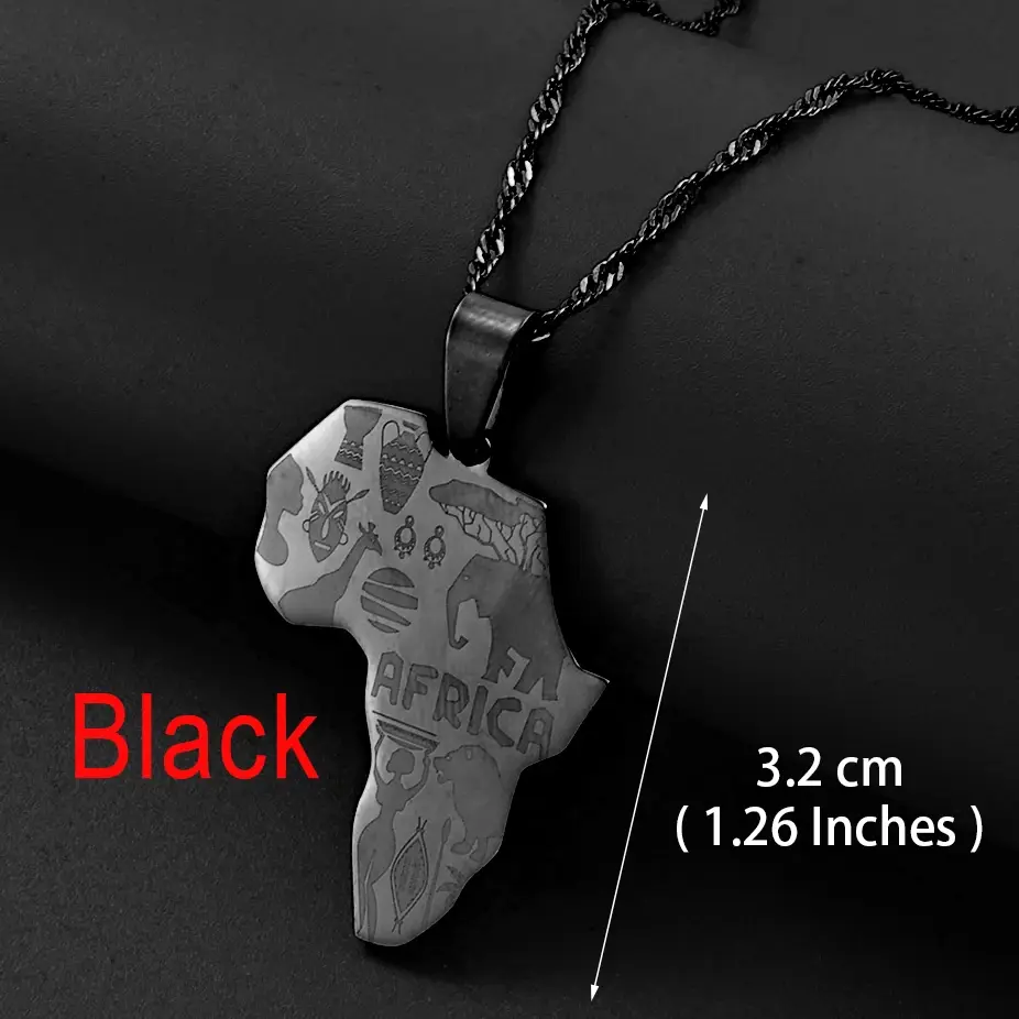 Miniature : Collier pendentif "Carte d'Afrique"