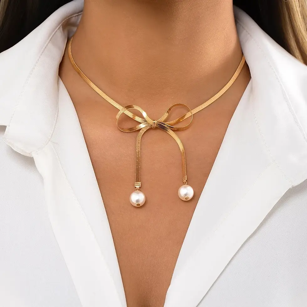 Miniature : Collier tour de cou femme imitation perle