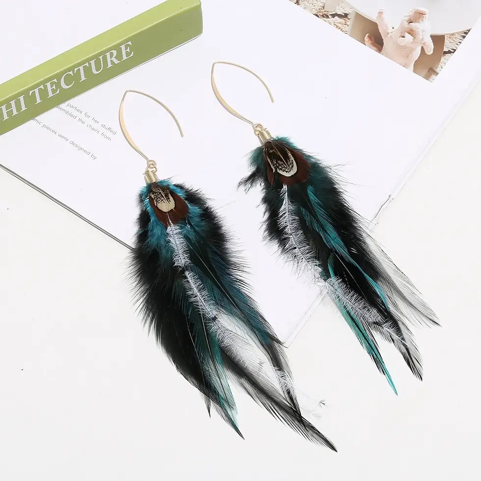 Miniature : Boucles d'oreilles bohème à pampilles