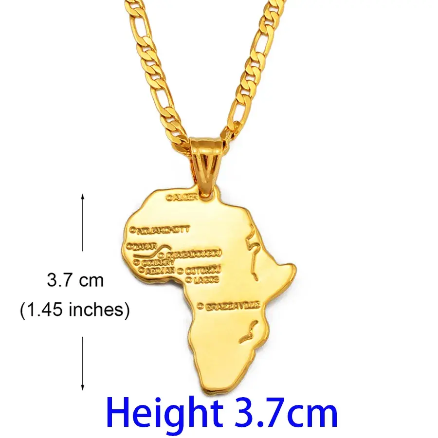 Miniature : Collier pendentif "Carte d'Afrique"