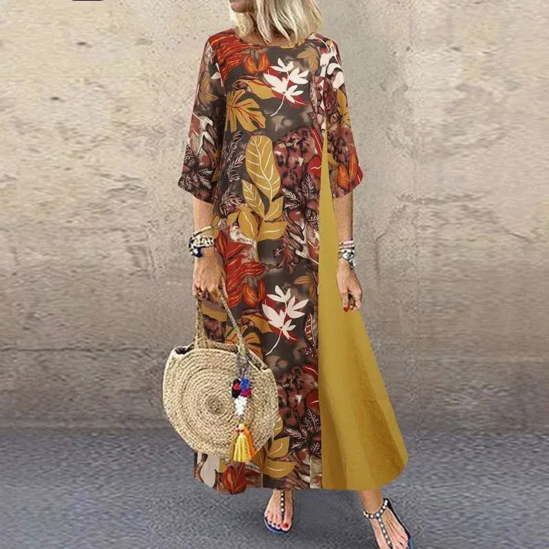 Miniature : Robe longue vintage de style exotique