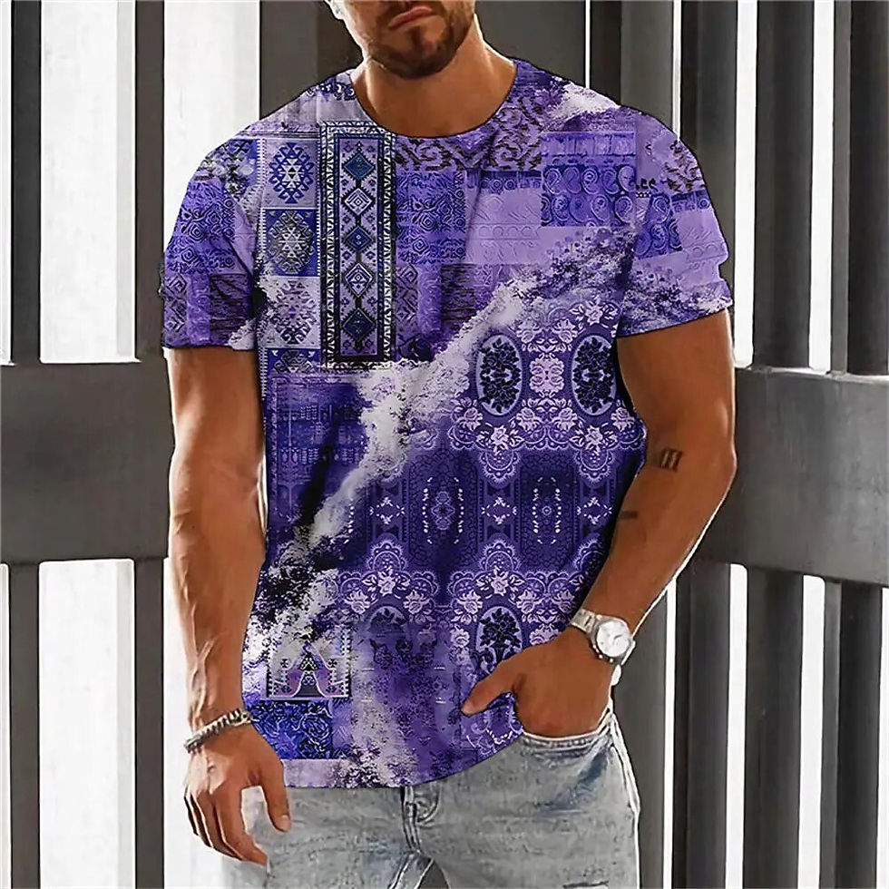 Miniature : T-shirt Dashiki traditionnel manches courtes