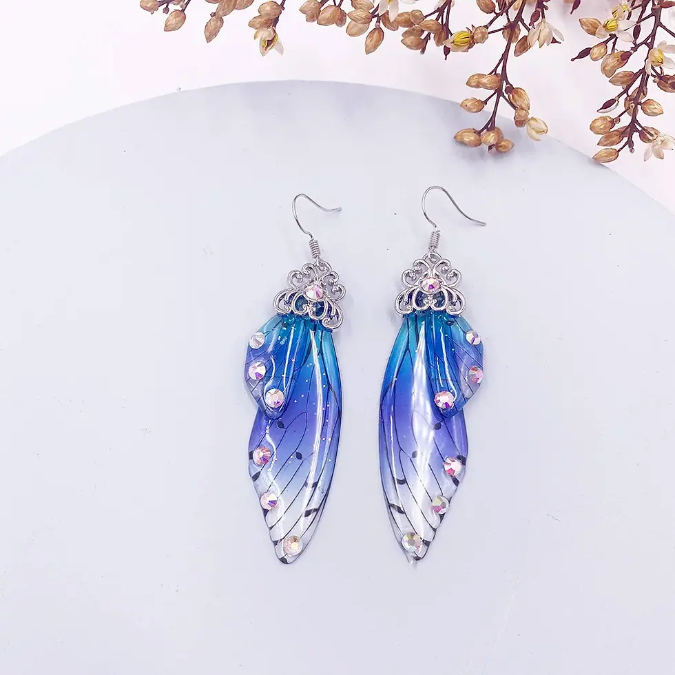 Miniature : Boucles d'oreilles aile de cigale