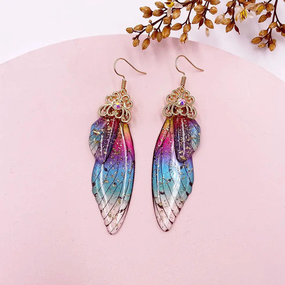 Miniature : Boucles d'oreilles aile de cigale