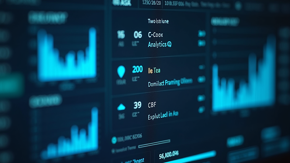 Close-up view of a cybersecurity dashboard displaying AI threat analytics