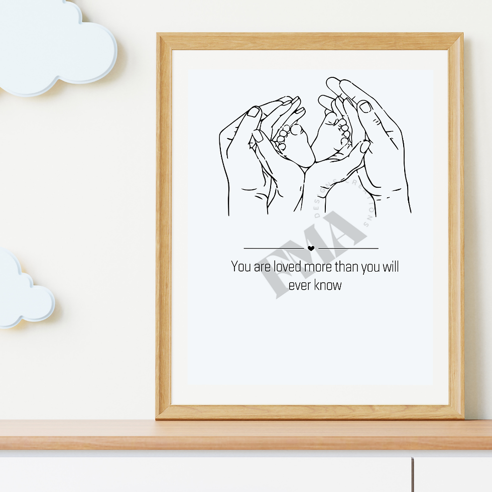 Thumbnail: Endless Love Personalised Digital Wall Art 