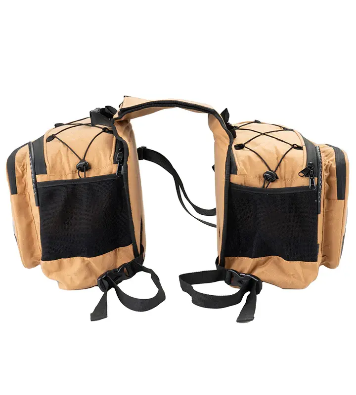 Thumbnail: Mustang 50L Saddle Bag with Rain Cover (Khaki Colour)