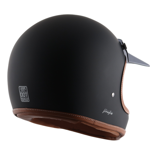 Thumbnail: Axor Retro Moto-X Dull Black Helmet