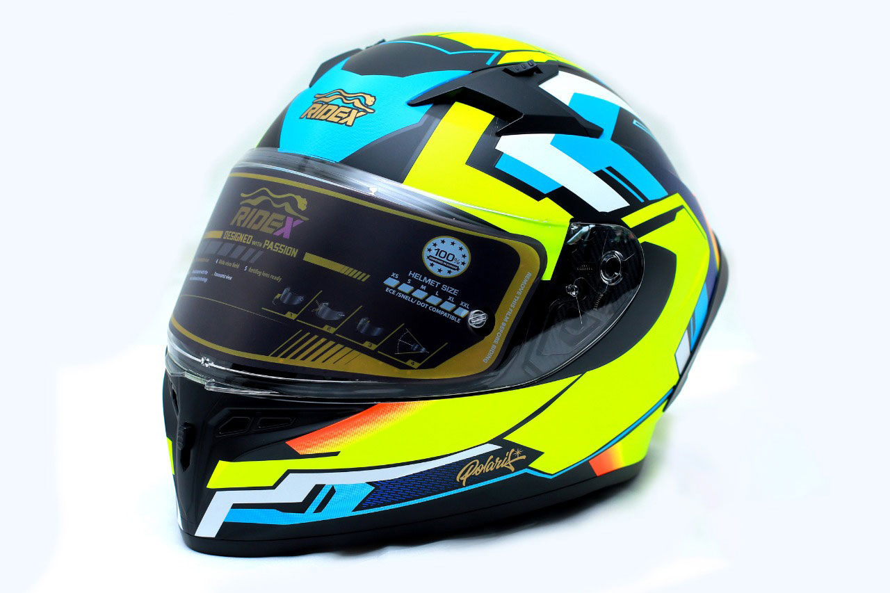 RIDEX FLOREO HOT GREEN HELMET