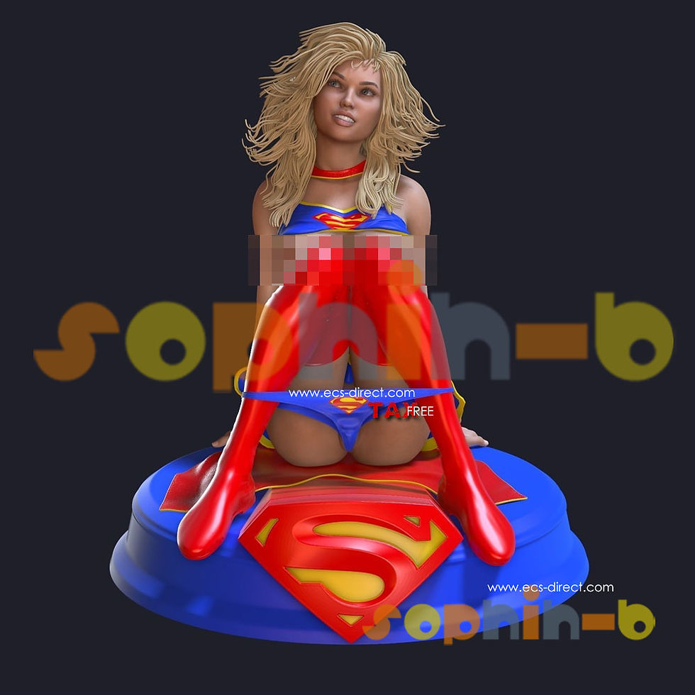 Thumbnail: Sexy Supergirl Phone Holder Resin 1:6 Model Kit Unpainted 3d Print Statue Figure