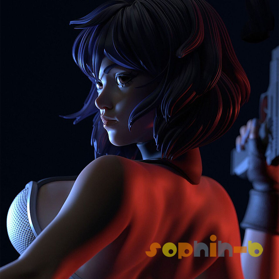 Thumbnail: Motoko Kusanagi NSFW 1:8 Resin Model Kit Unpainted 3d Printed GK Statue Figure