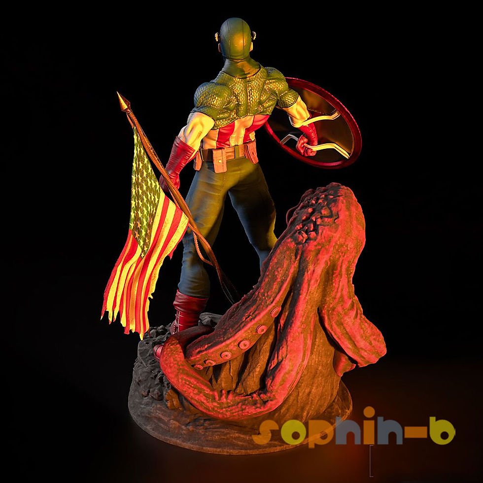 Thumbnail: Classic Captain America Resin 1:4 Model Kit Unpainted 3d Print GK Statue Figure